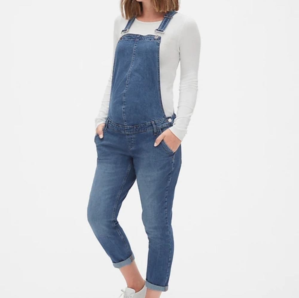 GAP, Maternity, Denim Overalls, Size Small